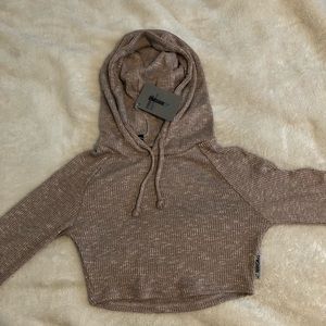 Gymshark Slounge Cropped Pullover Taupe Marl - S